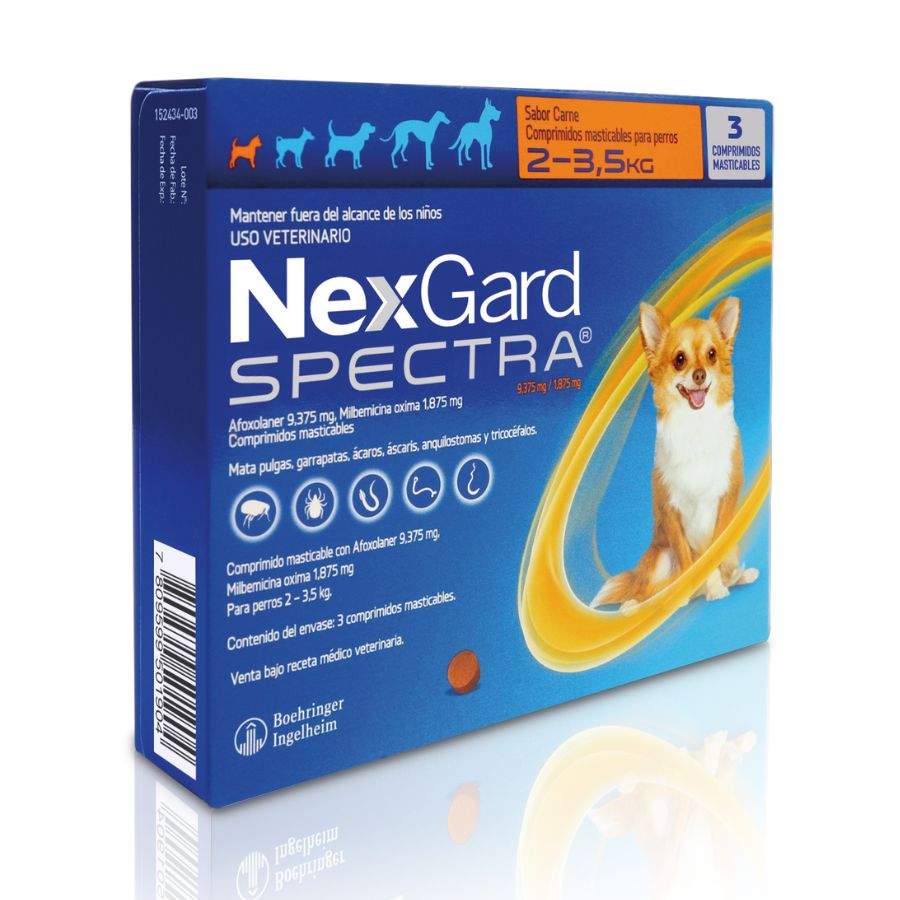 Desparasitante Nexgard Spectra 3comp para perros de 2 a 3,5 KG, , large image number null